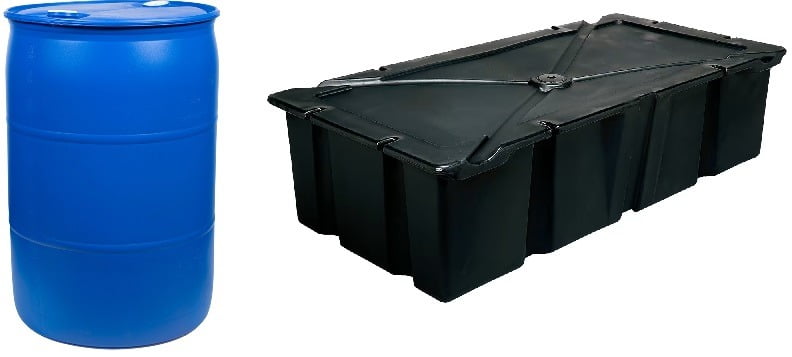 What To Use Dock Floats Or 55 Gallon Barrels