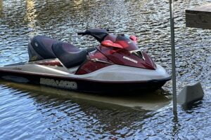 Sunk Air Filled Jet Ski Dock
